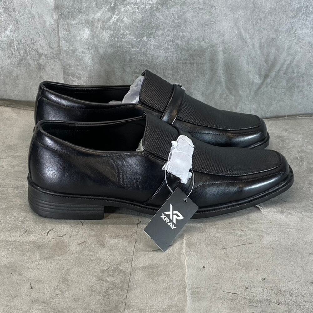 XRAY FOOTWEAR Men's Black Faux-Leather Magno Slip-On Loafers SZ 9.5